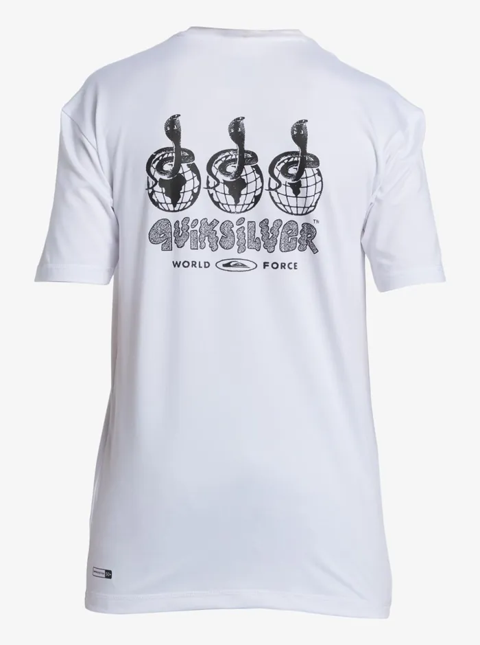 Boys Quiksilver Rashguards Boy039s 816 Mix Session UPF 50 Short Sleeve Surf Tee White Boys Quiksilver Rashguards Boy039s 816 Mix Session UPF 50 Short Sleeve Surf Tee White