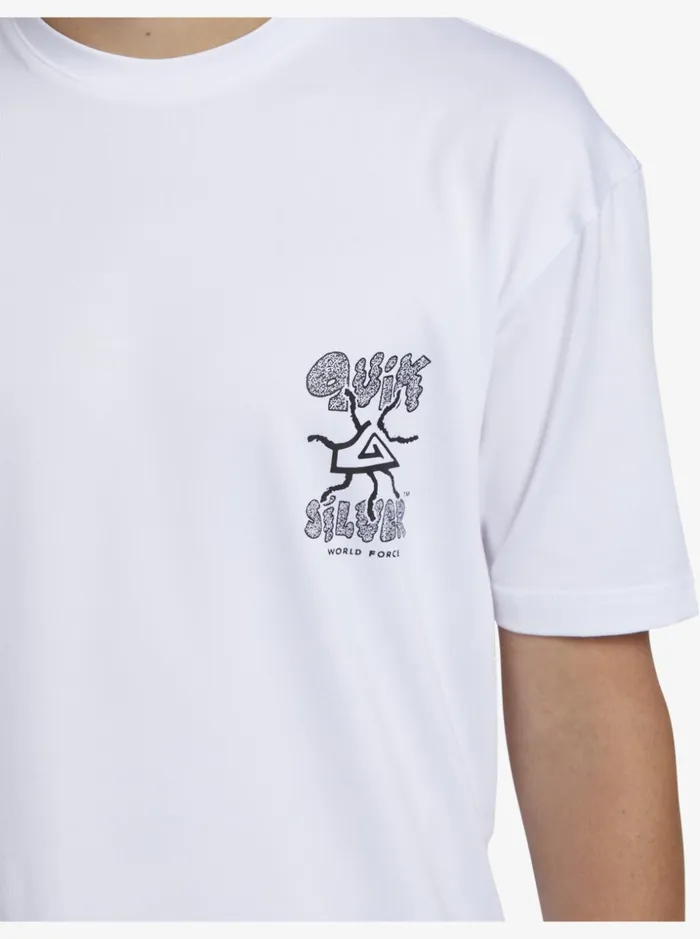 Boys Quiksilver Rashguards Boy039s 816 Mix Session UPF 50 Short Sleeve Surf Tee White Boys Quiksilver Rashguards Boy039s 816 Mix Session UPF 50 Short Sleeve Surf Tee White