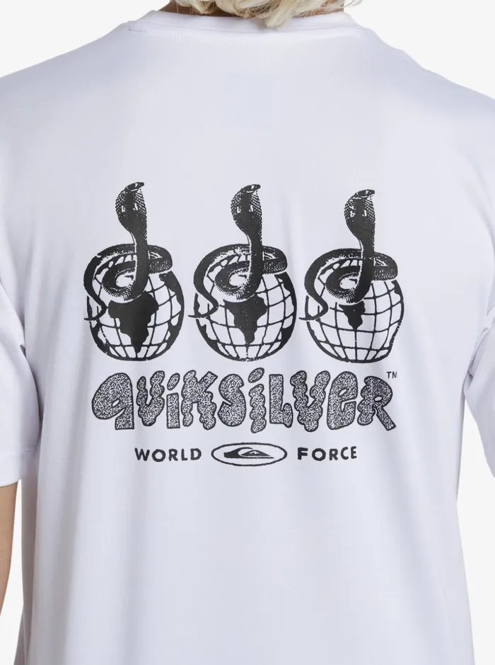 Boys Quiksilver Rashguards Boy039s 816 Mix Session UPF 50 Short Sleeve Surf Tee White Boys Quiksilver Rashguards Boy039s 816 Mix Session UPF 50 Short Sleeve Surf Tee White