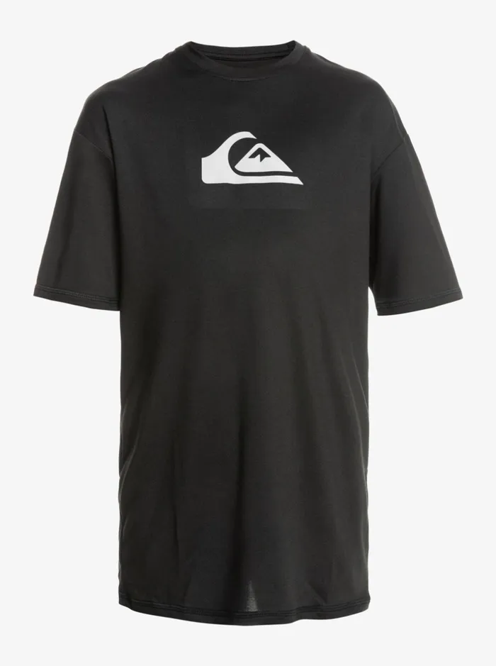 Boys Quiksilver Rashguards Boy039s 816 Solid Streak Short Sleeve UPF 50 Surf TShirt Black Boys Quiksilver Rashguards Boy039s 816 Solid Streak Short Sleeve UPF 50 Surf TShirt Black