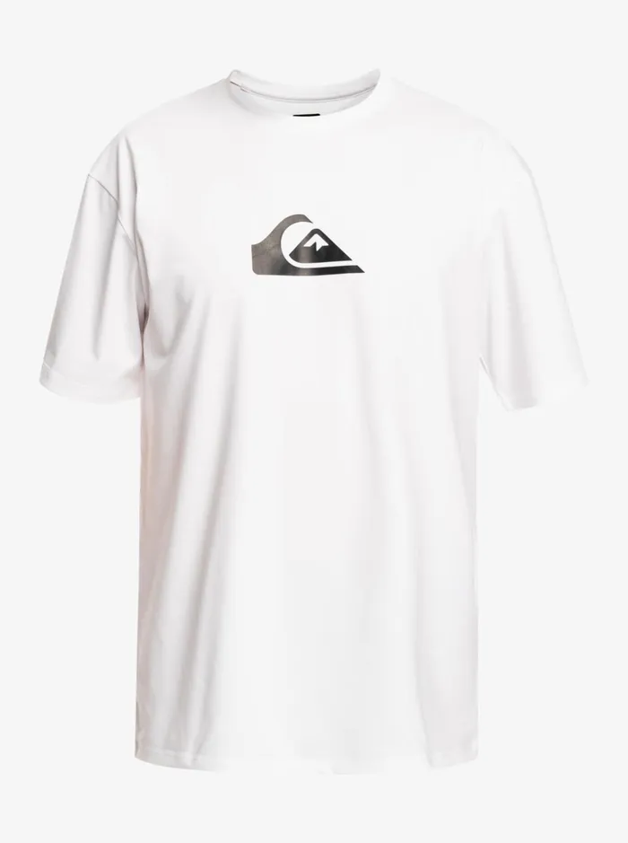 Boys Quiksilver Rashguards Boy039s 816 Solid Streak Short Sleeve UPF 50 Surf TShirt White Boys Quiksilver Rashguards Boy039s 816 Solid Streak Short Sleeve UPF 50 Surf TShirt White