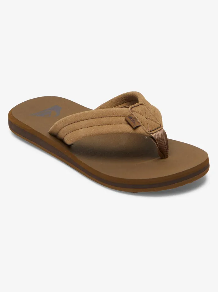 Boys Quiksilver Sandals Boy039s 816 Carver Suede Core Sandals Tan 1