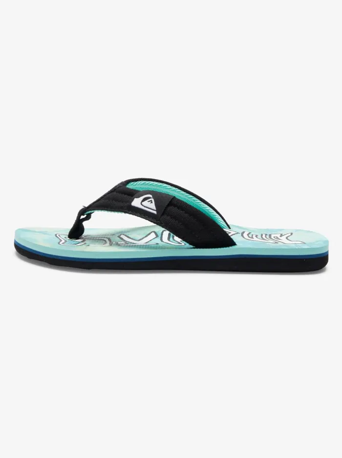 Boys Quiksilver Sandals Boy039s 816 Molokai Layback Sandals Greenblueyellow