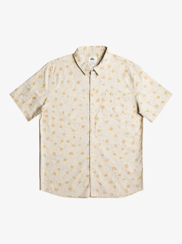 Boys Quiksilver Shirts Boy039s 816 Mellow Fuzz Short Sleeve Shirt Birch Mellow Fuzz