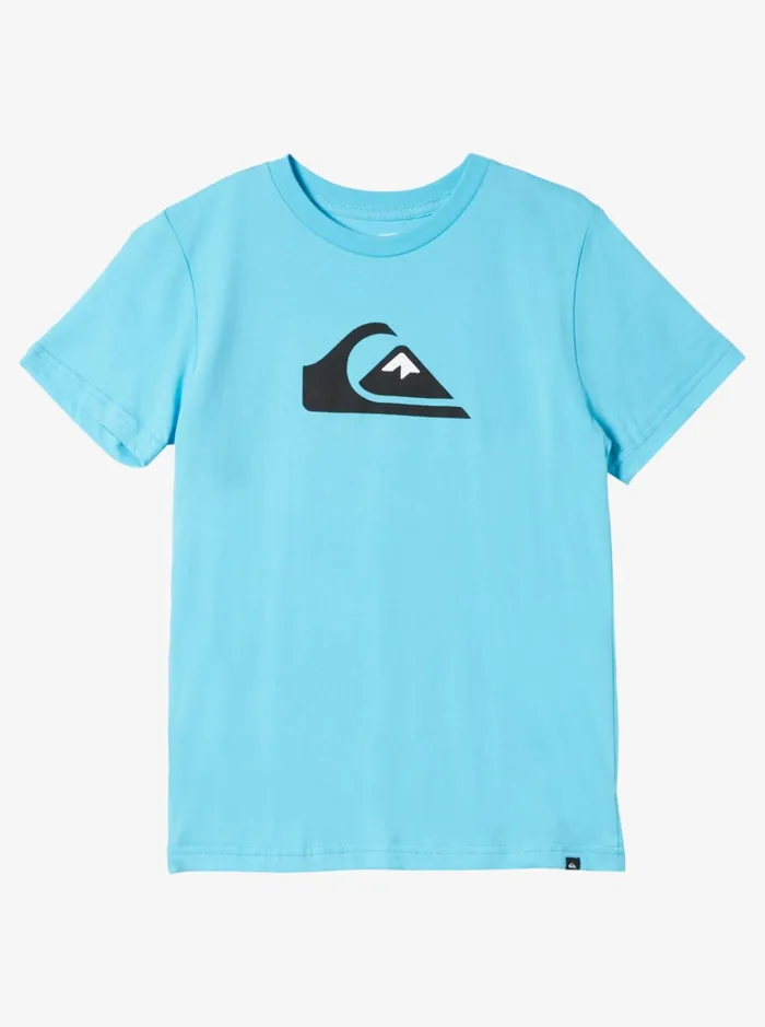 Boys Quiksilver Tees Boy039s 816 Comp Logo TShirt River Blue