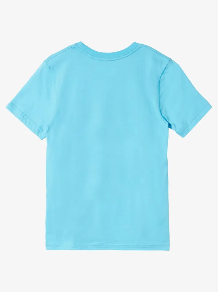 Boys Quiksilver Tees Boy039s 816 Comp Logo TShirt River Blue Boys Quiksilver Tees Boy039s 816 Comp Logo TShirt River Blue