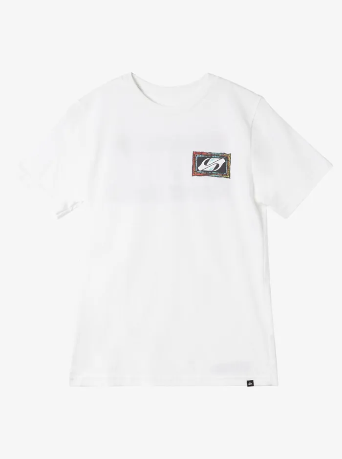 Boys Quiksilver Tees Boy039s 816 Echoed Beat TShirt White