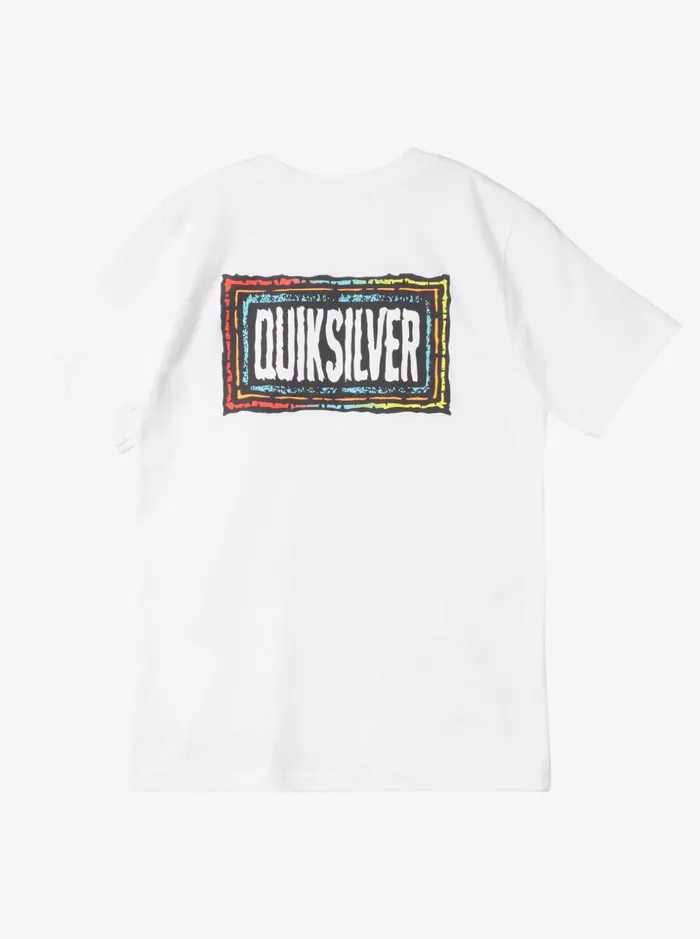 Boys Quiksilver Tees Boy039s 816 Echoed Beat TShirt White Boys Quiksilver Tees Boy039s 816 Echoed Beat TShirt White