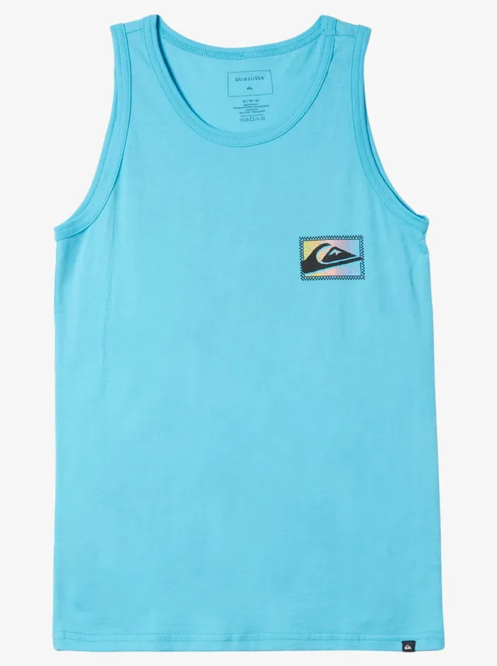 Boys Quiksilver Tees Boy039s 816 Gradient Prints Tank River Blue