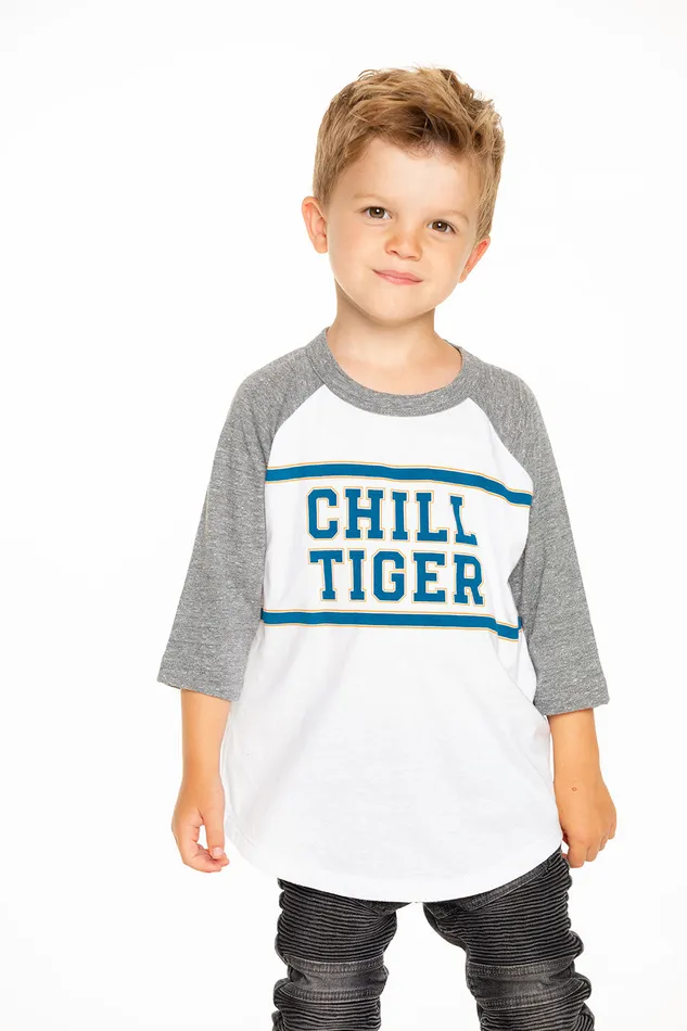 Boys Tops Chaser Brand Chill Tiger Baseball Tee