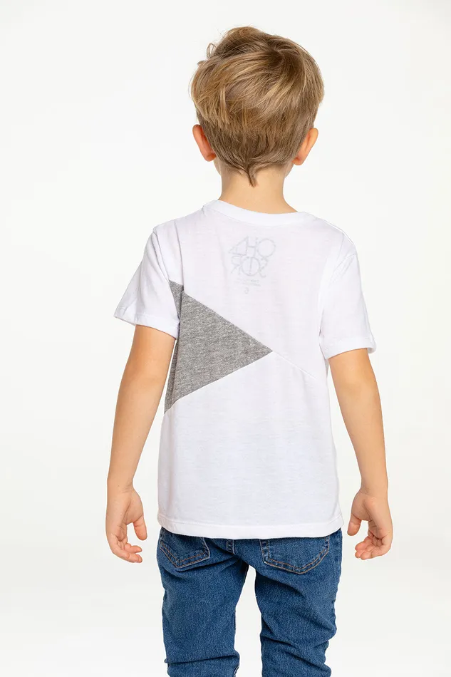 Boys Tops Chaser Brand RPET Blocked Jersey Blocked Short Sleeve Pocket Tee