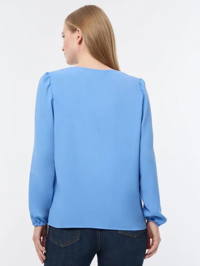 Button Front Blouse Jasper Crepe Women Jones New York Tops and Blouses Button Front Blouse Jasper Crepe Women Jones New York Tops and Blouses