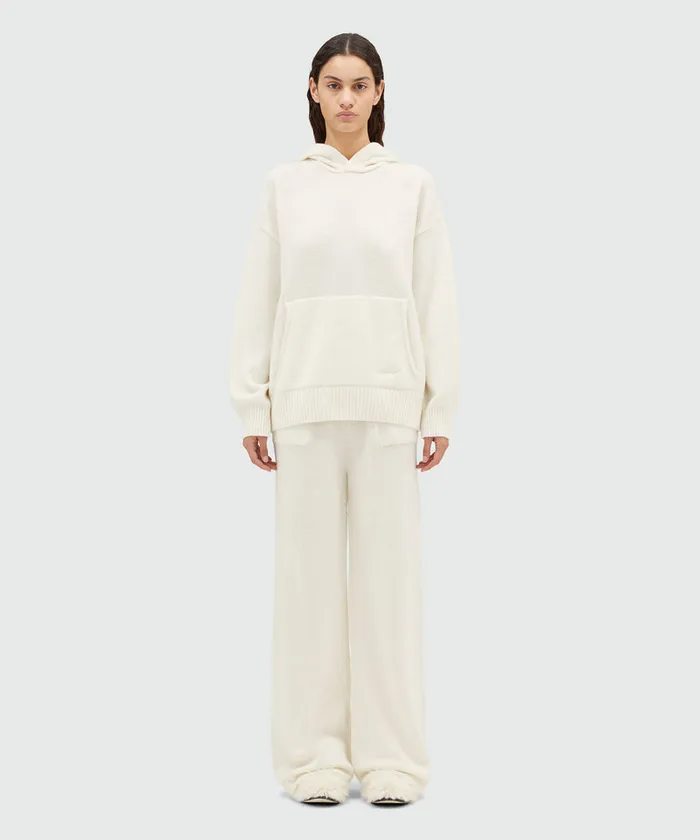 Cable ColorBlock Cashmere Blend Crewneck Sweater Women MSGM Knitwear