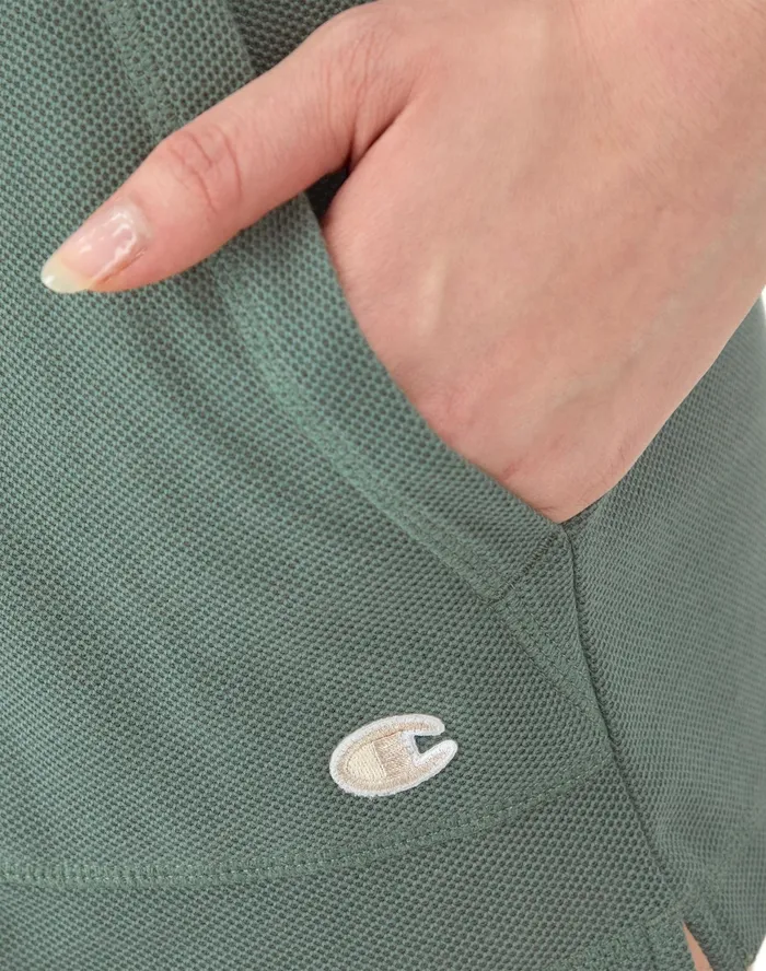 Campus Pique Shorts C Logo 25 Nurture Green Women Champion Shorts
