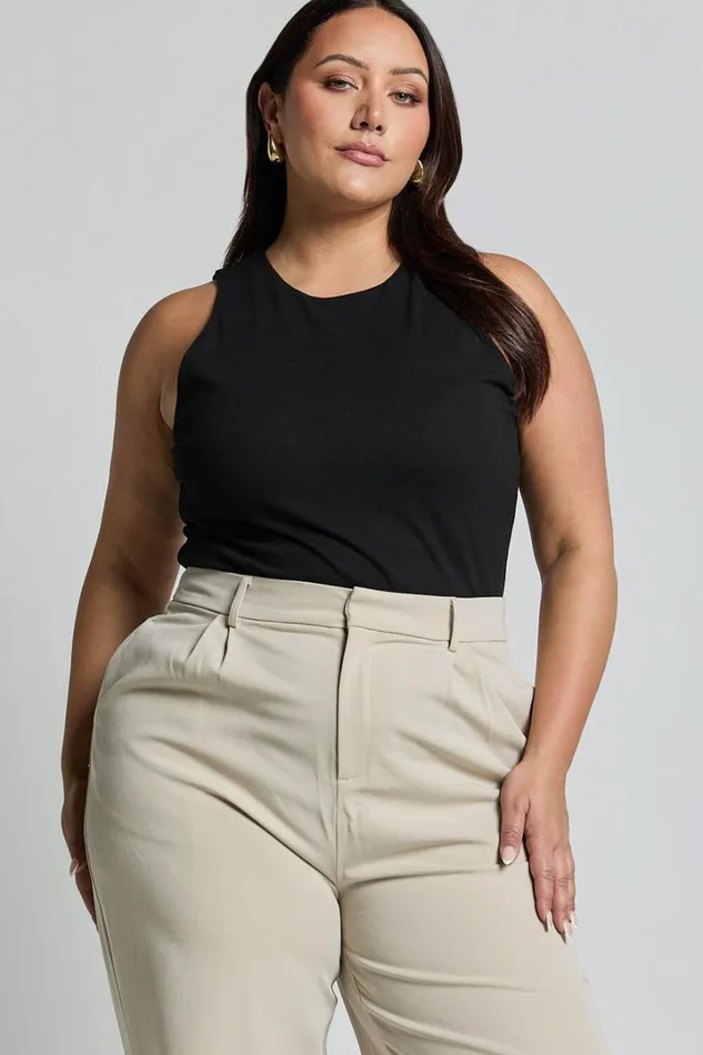 Cardella Tank 8211 Jersey Long Line Scoop Neck Top In Black Women Showpo Basics