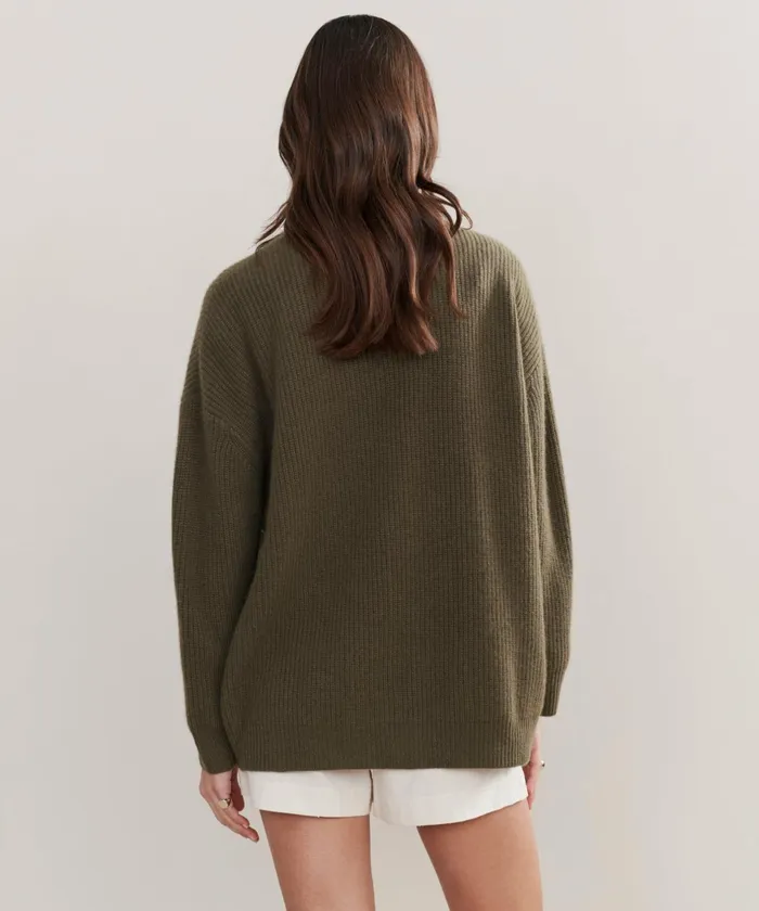 Cardigans Women Jenni Kayne Cashmere Cocoon Cardigan Olive Olive