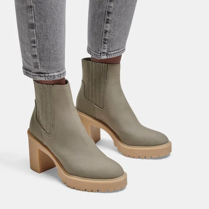 Caster Booties Sage Canvas Women Dolce Vita Boots and Booties