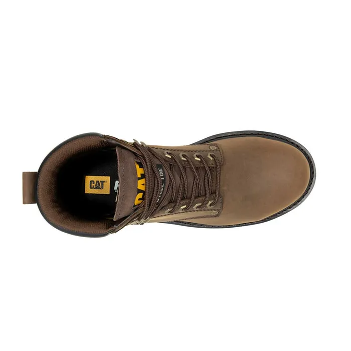 Cat Footwear Boots Men039s Second Shift Waterproof Steel Toe Work Boot Dark Brown 8211 Men