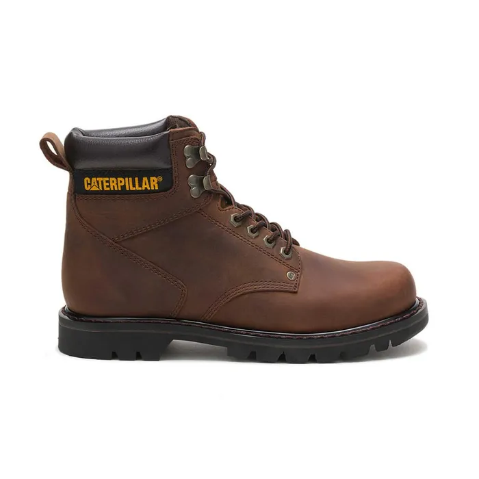 Cat Footwear Boots Men039s Second Shift Work Boot Dark Brown 8211 Men