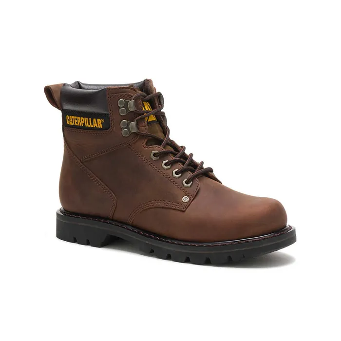 Cat Footwear Boots Men039s Second Shift Work Boot Dark Brown 8211 Men