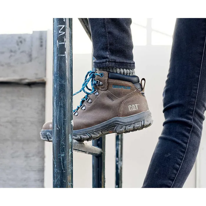 Cat Footwear Boots Women039s Mae Steel Toe Waterproof Work Boot Cocoa 8211 Women