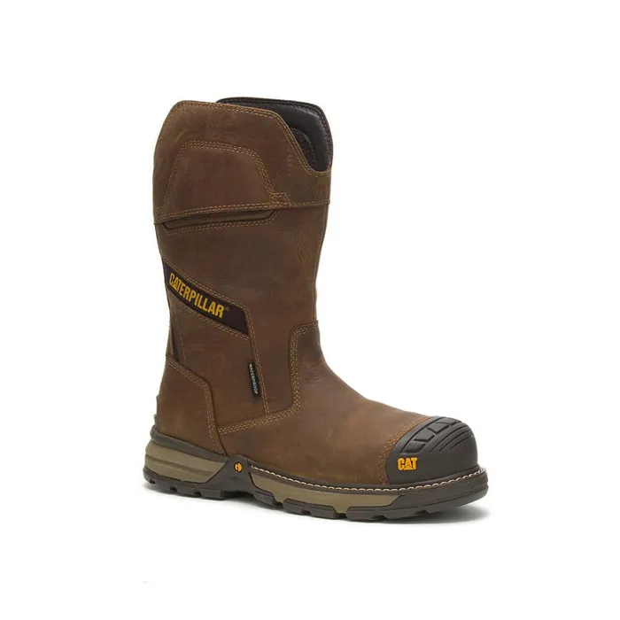 Cat Footwear Composite Toe Men039s Excavator Superlite PullOn Waterproof Carbon Composite Toe Work Boot Pyramid 8211 Men