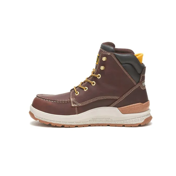 Cat Footwear Composite Toe Men039s Impact Waterproof Carbon Composite Toe Work Boot Friar Brown 8211 Men