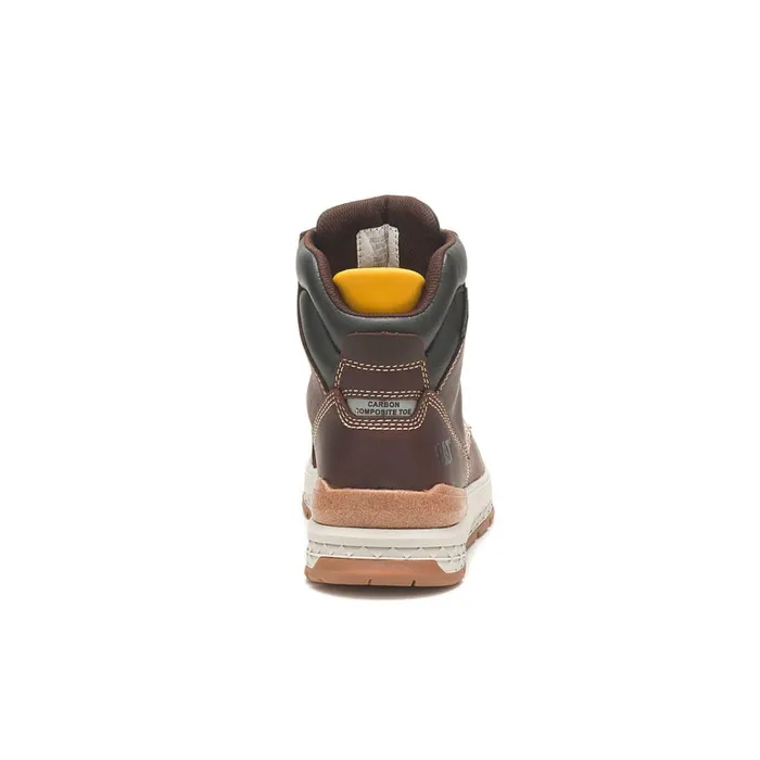 Cat Footwear Composite Toe Men039s Impact Waterproof Carbon Composite Toe Work Boot Friar Brown 8211 Men