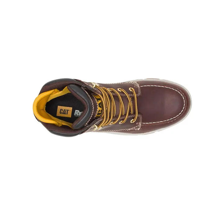 Cat Footwear Composite Toe Men039s Impact Waterproof Carbon Composite Toe Work Boot Friar Brown 8211 Men