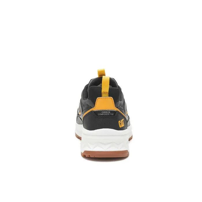 Cat Footwear Shoes Men039s Streamline Runner Carbon Composite Toe Work Shoe Blackcat Yellow 8211 Men