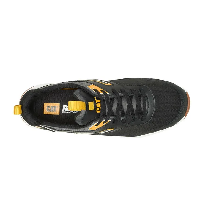 Cat Footwear Shoes Men039s Streamline Runner Carbon Composite Toe Work Shoe Blackcat Yellow 8211 Men