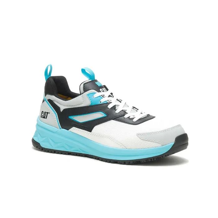 Cat Footwear Shoes Men039s Streamline Runner Carbon Composite Toe Work Shoe Bright Whiteblue 8211 Men