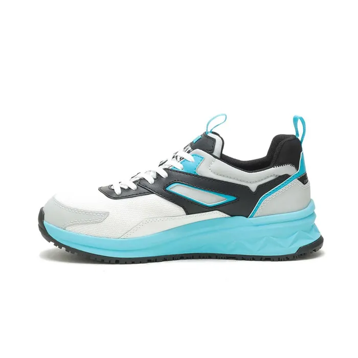 Cat Footwear Shoes Men039s Streamline Runner Carbon Composite Toe Work Shoe Bright Whiteblue 8211 Men