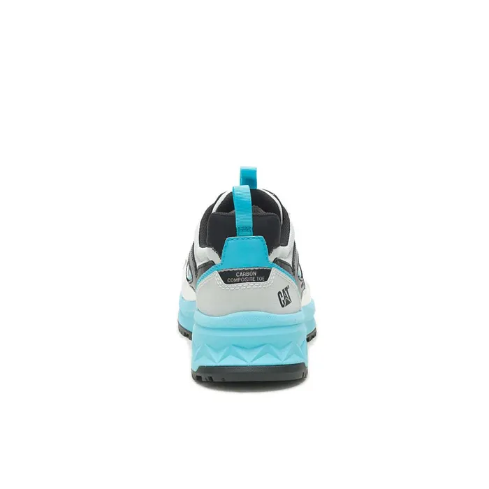 Cat Footwear Shoes Men039s Streamline Runner Carbon Composite Toe Work Shoe Bright Whiteblue 8211 Men
