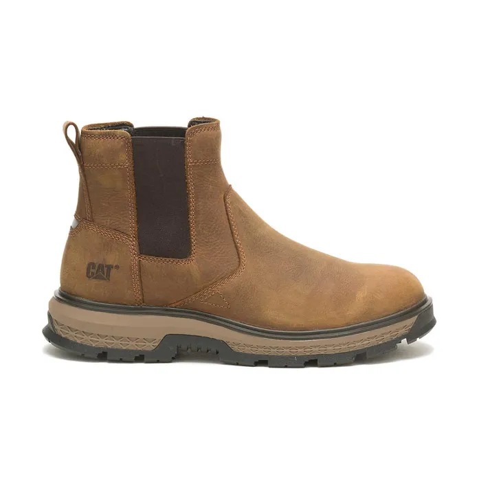 Cat Footwear Soft Toe Men039s Exposition Chelsea Work Boot Pyramid 8211 Men