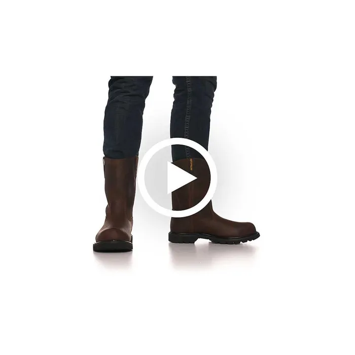 Cat Footwear Steel Toe Men039s Revolver Steel Toe Work Boot Brown 8211 Men