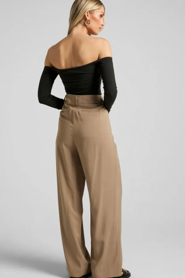 Celerina Top 8211 Off The Shoulder Straight Neck Long Sleeve In Black Women Showpo Loungewear