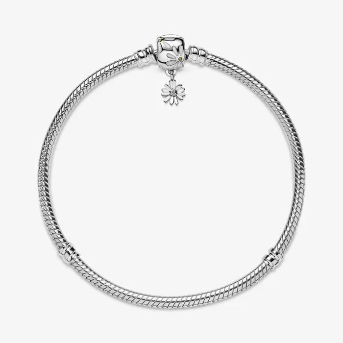Chains Women Pandora Online Moments Daisy Flower Clasp Snake Chain Bracelet