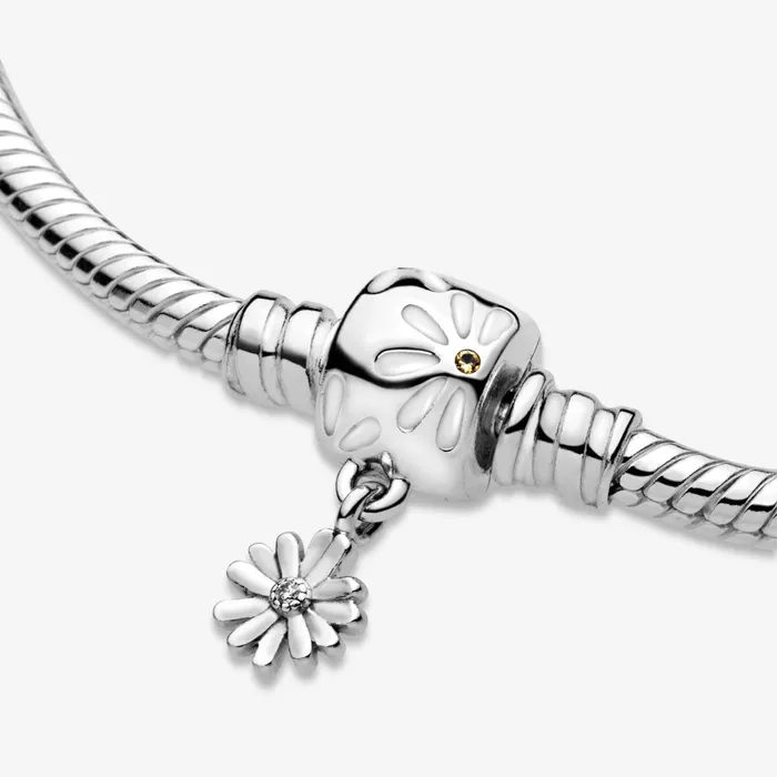Chains Women Pandora Online Moments Daisy Flower Clasp Snake Chain Bracelet