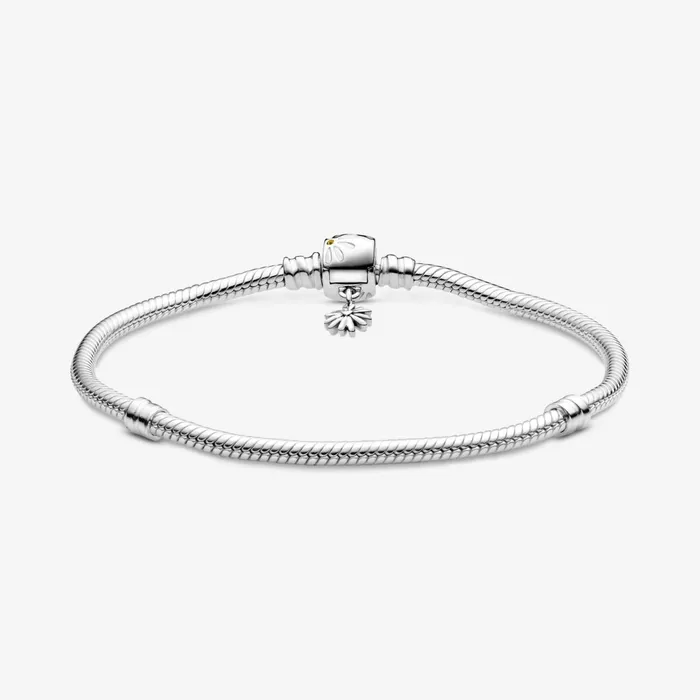 Chains Women Pandora Online Moments Daisy Flower Clasp Snake Chain Bracelet