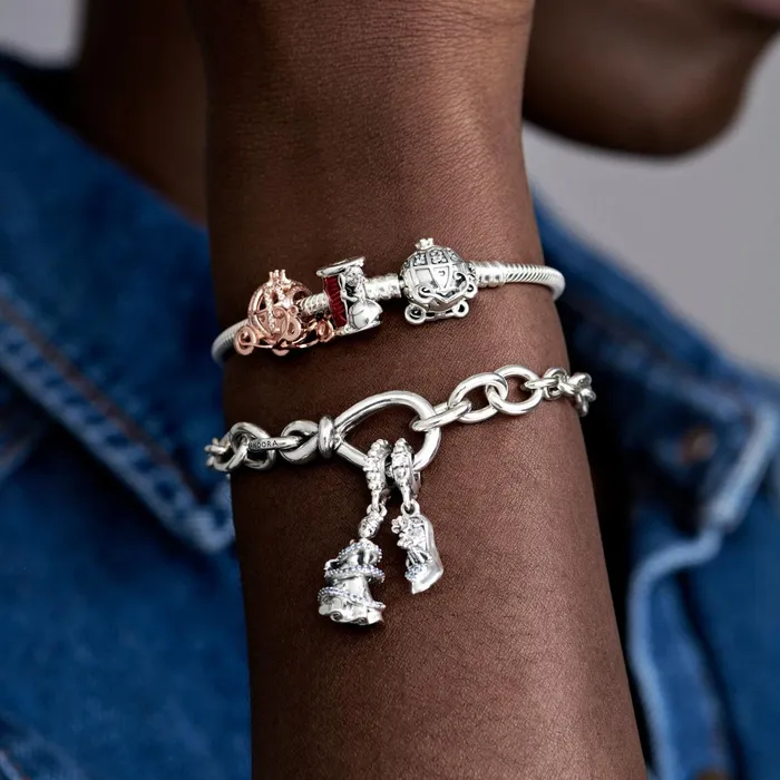 Charm Bracelets Women Pandora Disney Cinderella Pumpkin Coach Clasp Pandora Moments Bracelet