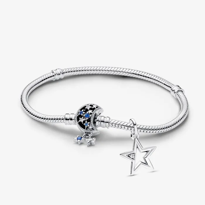 Charm Bracelets Women Pandora Moon And Star Bracelet Set