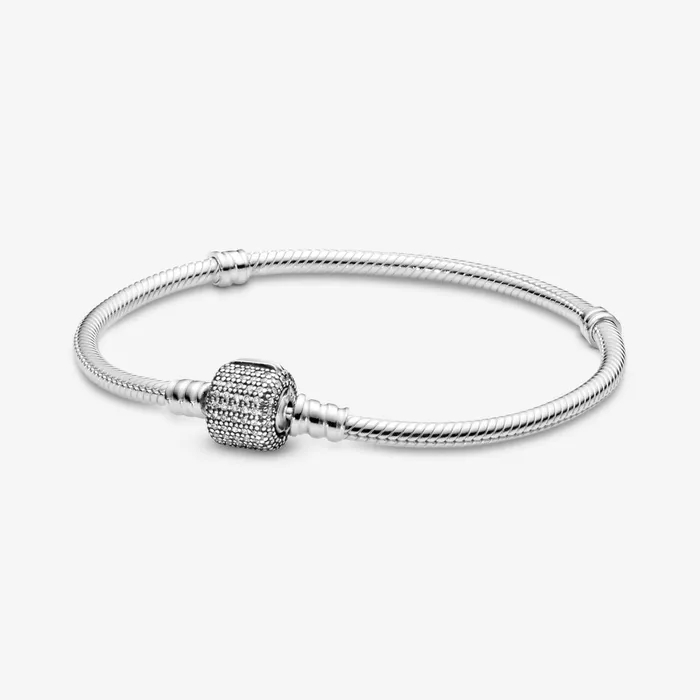 Charm Bracelets Women Pandora Online Moments Sparkling Pav Clasp Snake Chain Bracelet