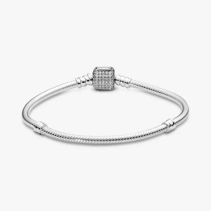 Charm Bracelets Women Pandora Online Moments Sparkling Pav Clasp Snake Chain Bracelet