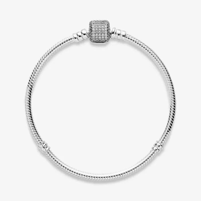 Charm Bracelets Women Pandora Online Moments Sparkling Pav Clasp Snake Chain Bracelet