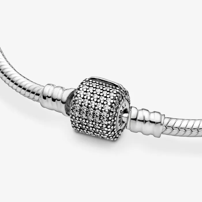 Charm Bracelets Women Pandora Online Moments Sparkling Pav Clasp Snake Chain Bracelet