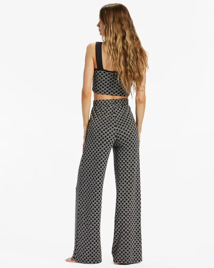 Check Please Pants Black Pebble Women Billabong Matching Sets