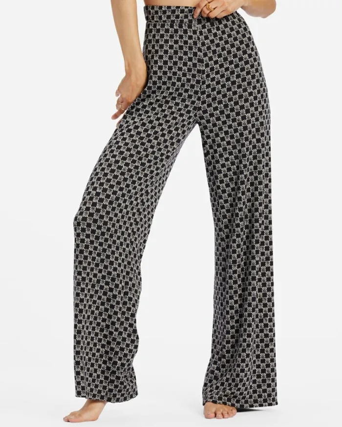 Check Please Pants Black Pebble Women Billabong Matching Sets