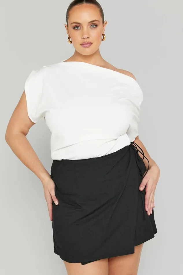 Chevy Mini Skirt 8211 Wrap Skirt In Black Women Showpo Skirts