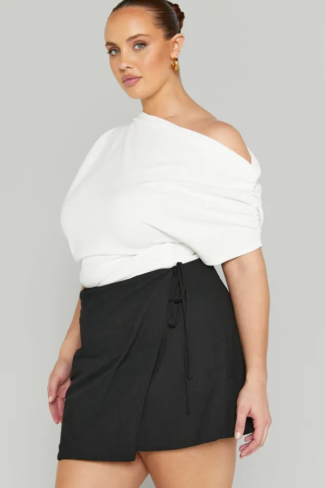Chevy Mini Skirt 8211 Wrap Skirt In Black Women Showpo Skirts